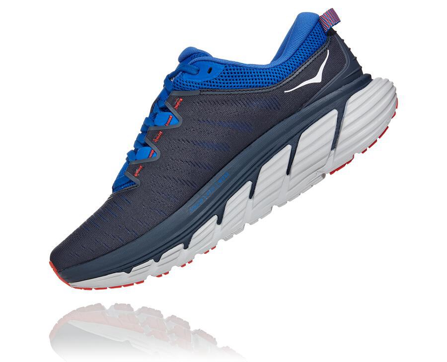 Tenis Hoka One One Hombre Negros/Azules - Gaviota 3 - YMPD84706